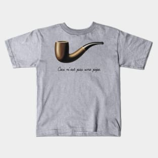 Ceci N'est Pas Une Pipe Kids T-Shirt